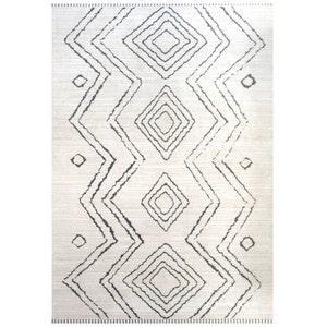 Alfombra bereber marroquí suave y acogedora, alfombra grande para sala de estar, alfombra larga para pasillo, alfombras geométricas aztecas negras y Beige imagen 9