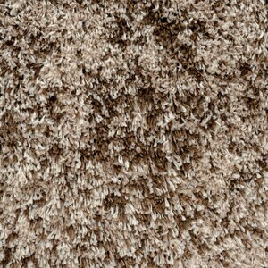 Natural Brown Mottled Shaggy Area Rug Soft Deep Pile Cream Beige Living ...