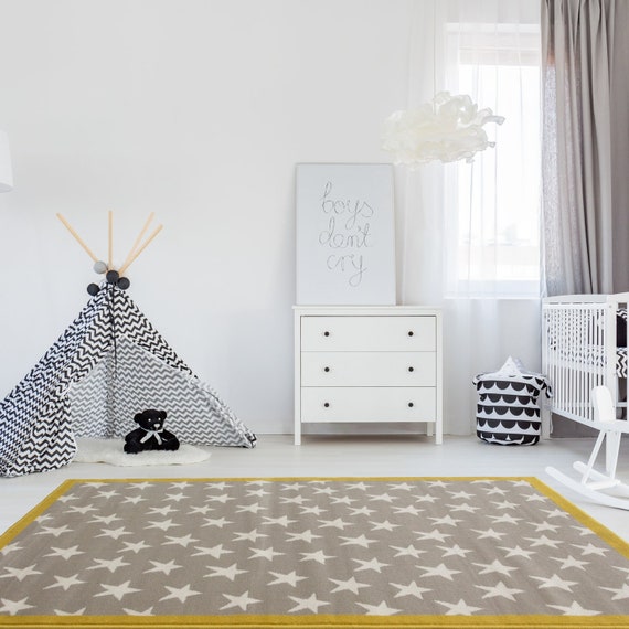 Grey and on sale yellow childrens bedroom