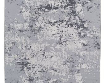 Silver Grey Marbled Distressed Abstract Neutral | Bedroom Carpet Fireside Mat Living Area Rug Office Decor | Free Delivery and Easy Clean