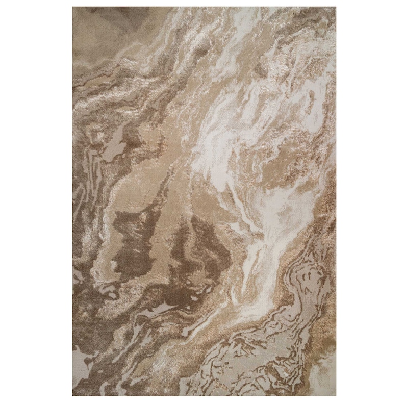 Natural Beige Marble Living Room Rug Cream Brown Living Bedroom Area Rugs Hallway Runner image 9