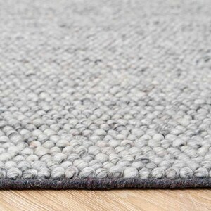Light Grey Luxury Pebble Wool Rug Thick Cosy Wool Blend - Etsy UK