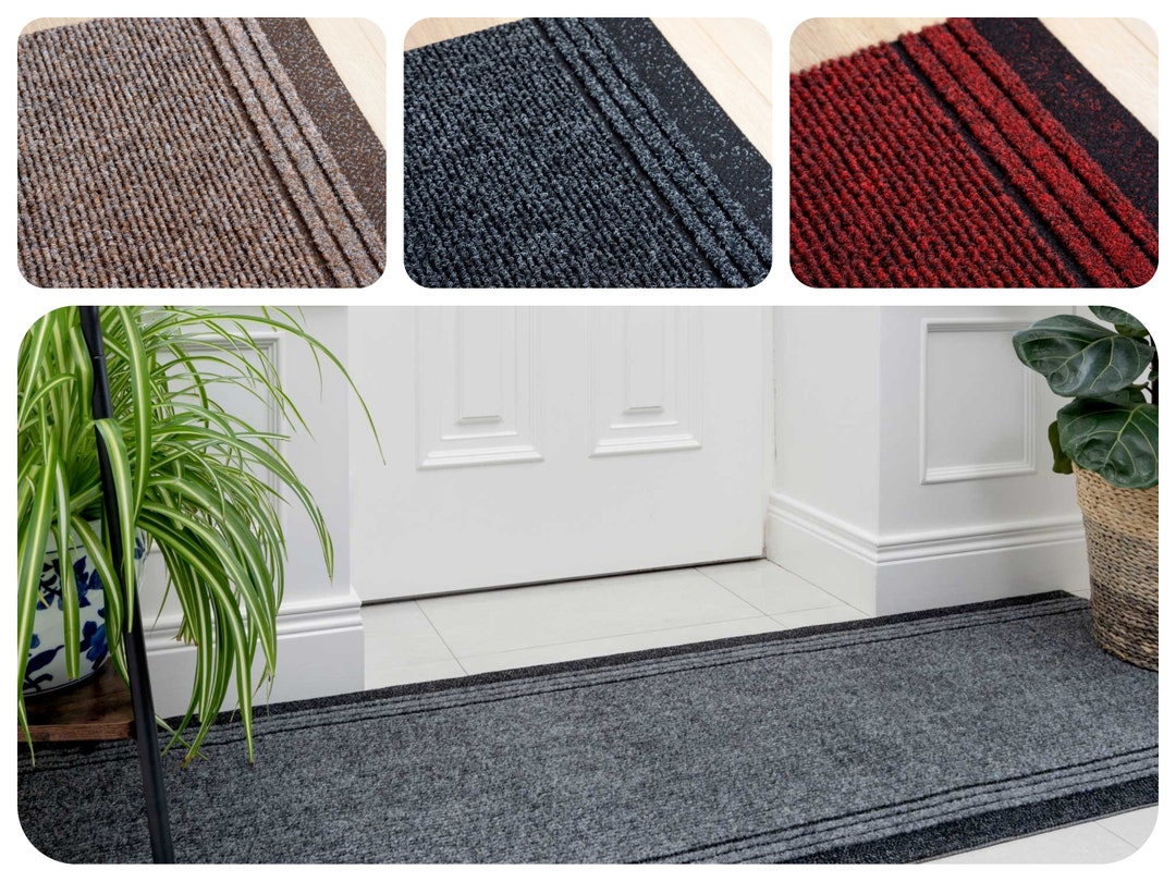 Anti Slip Hardwearing Runner Rugs Cut to Measure Hallway Entrance Kitchen Utility Mats 66cm Wide