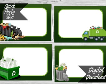 Garbage Man Food tents! Printable Trash Man Place holders!