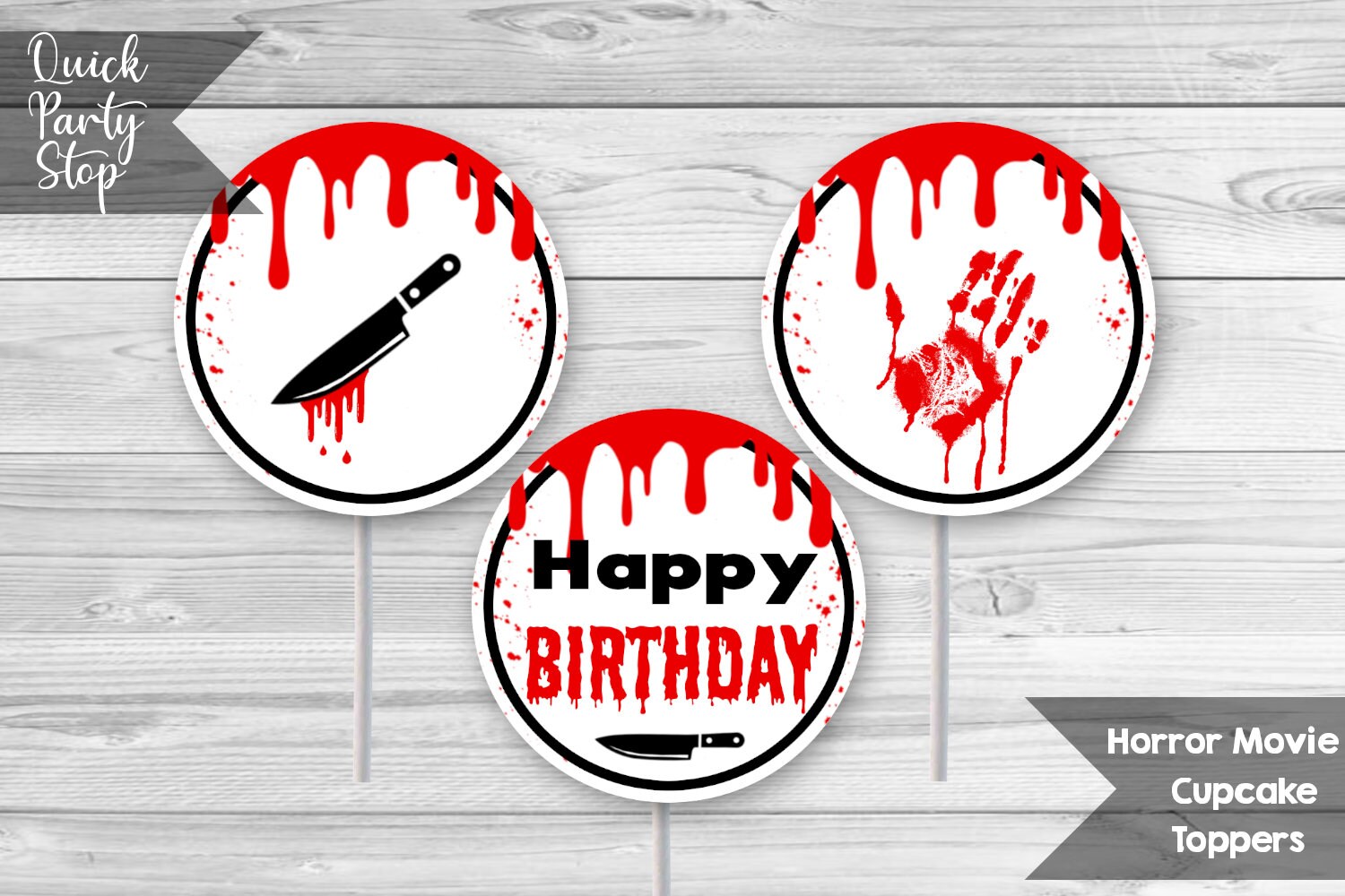 𝓕𝓻𝓲𝓭𝓪𝔂 𝓽𝓱𝓮 13𝓽𝓱 Party Decorations,Horror Movie Birthday Party  Supplies Includes Banner - Cake Topper - 12 Cupcake Toppers - 18 Balloons