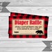 Lumberjack Diaper Raffle Sign and Tickets, Lumberjack Baby Shower ...