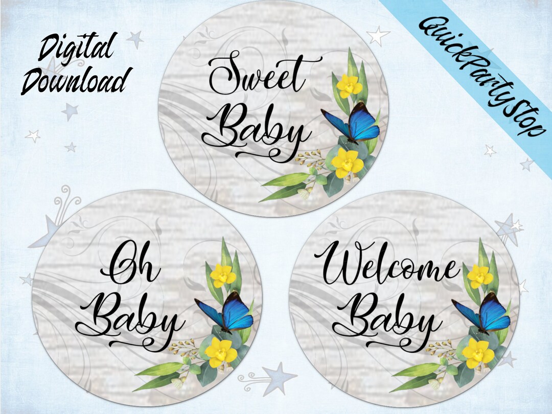 Printable Baby Shower Cupcake Toppers Digital Download - Etsy