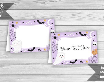 Little Boo Editable Food Tents, Halloween food Labels, Ghost Baby Shower, Little Boo Birthday Party, Spooky Food Label, INSTANT DOWNLOAD