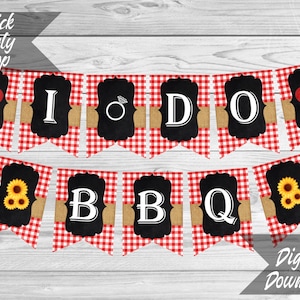 I Do BBQ Printable Banner! Digital download! Engagement Party Banner!