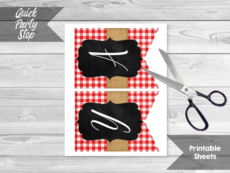 Baby Q Baby Shower Banner, BBQ Baby Shower, Printable Baby Bbq Bunting ...