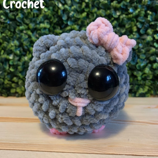 Crochet Sad Hamster, Sad Hamster Plushie, Crochet Meme, Amigurumi, Hamster Stuffed Animal, Handmade Plush Toy