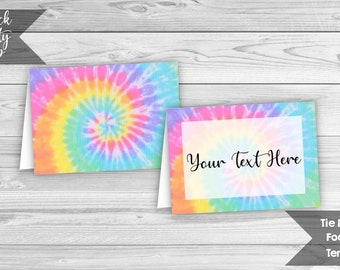 Tie Dye Editable Food Tents, Rainbow food Labels, Tie Dye Birthday, Rainbow Birthday Party, Tie Dye Party Label, INSTANT DOWNLOAD