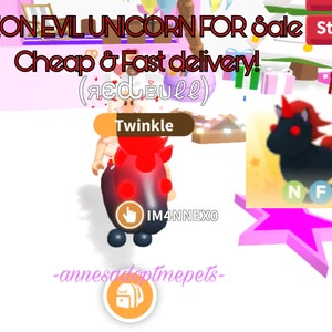 Evil Unicorn, Trade Roblox Adopt Me Items