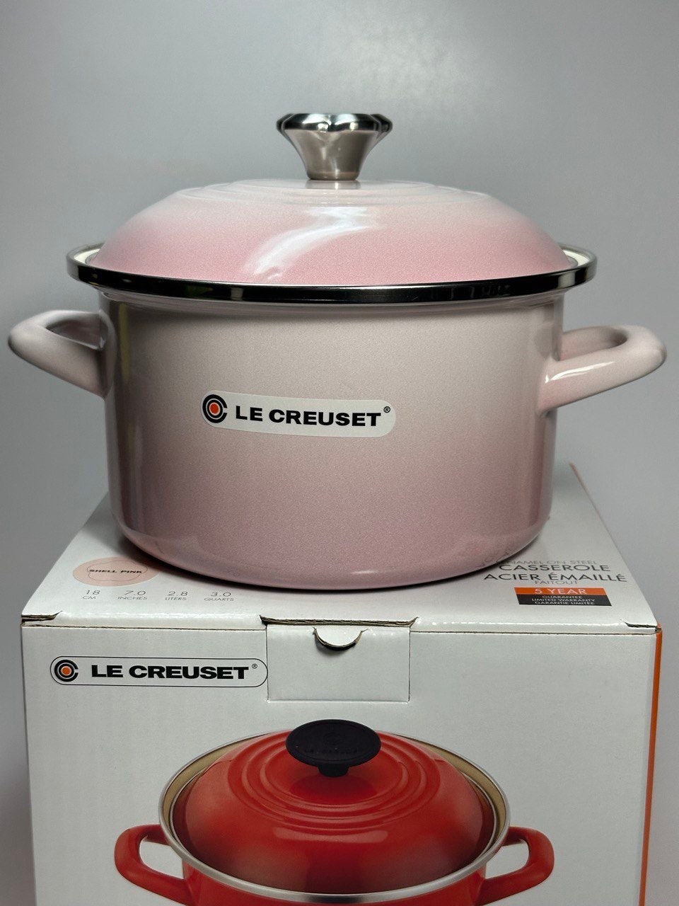 2 NEW NWT LE CREUSET Oven 14 Mitt and 12 Pot Holder Set 100% Cotton PINK