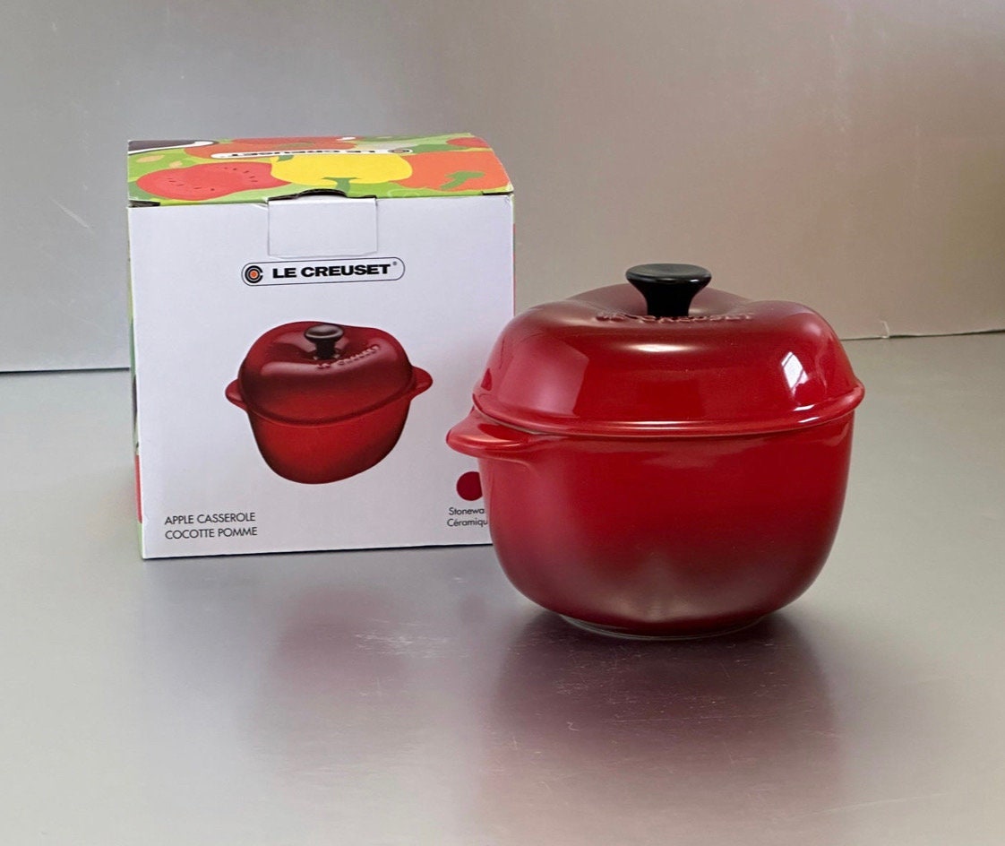 Lys instruktør smertefuld Le Creuset Red Apple Ceramic Stoneware Cocotte With Lid 400ml - Etsy