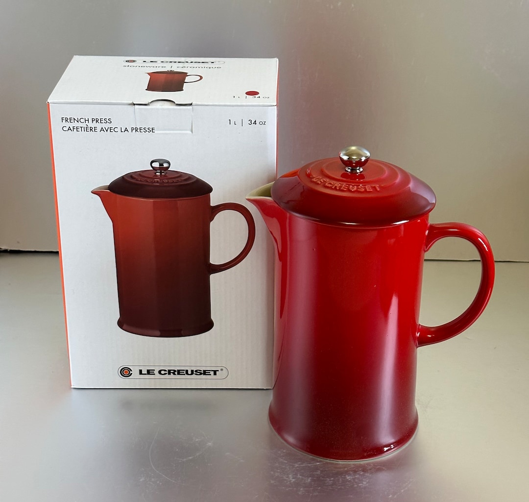 Le Creuset French Press Coffee Pot Coffee Maker Stoneware Etsy