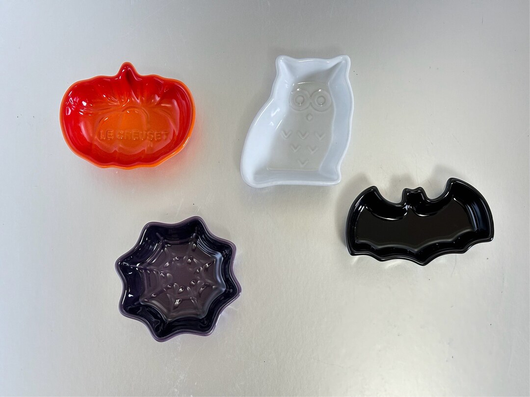 Special Edition Le Creuset Halloween Candy Nuts Snack Dishes Set of 4