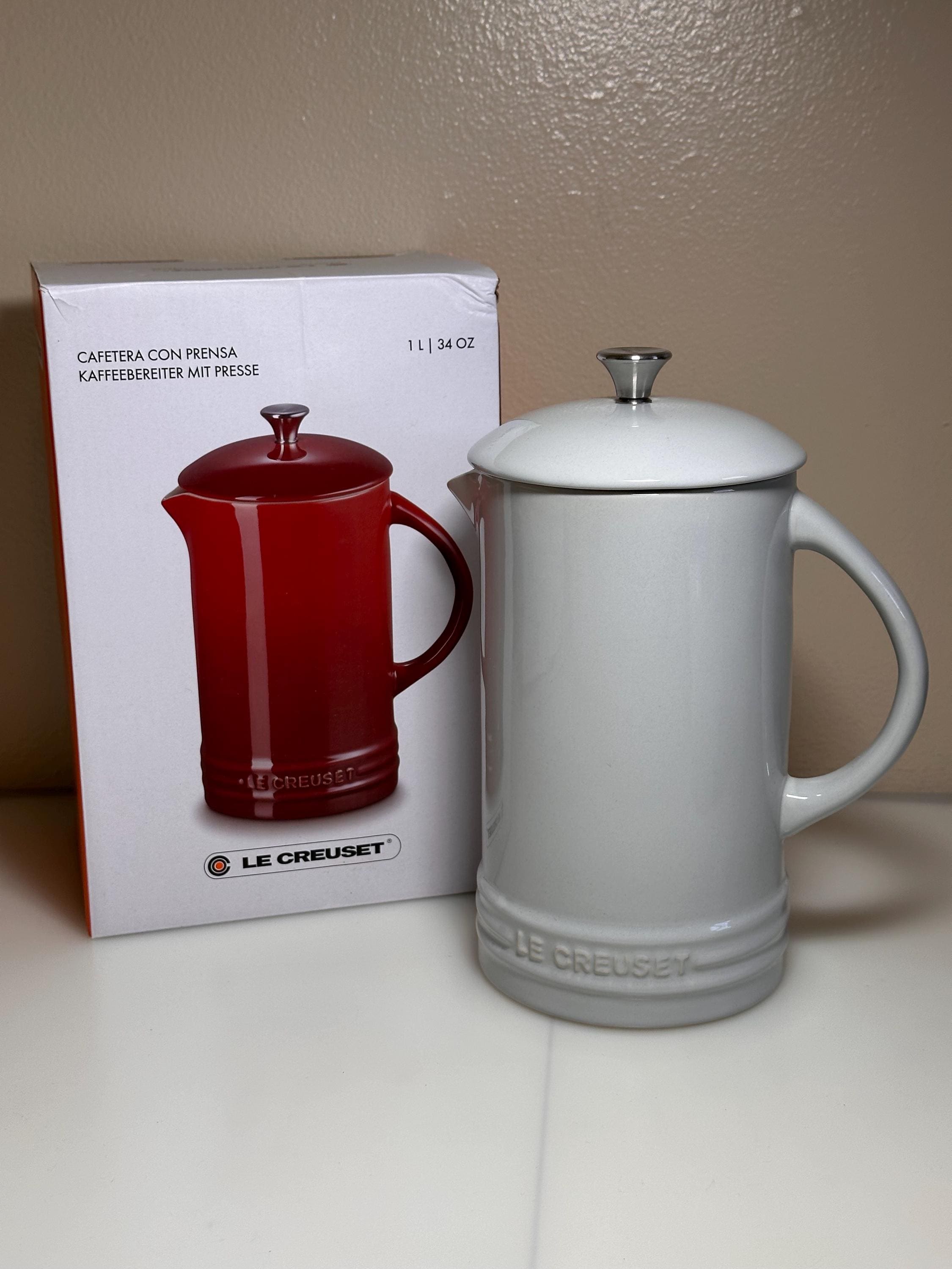 Le Creuset フレンチプレスコーヒーメーカー ストーンウェア 1L / 34液 