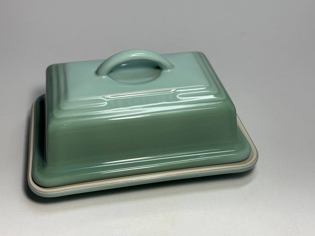 Stunning Le Creuset Butter Dish Art Deco Heritage Edition Sage Etsy