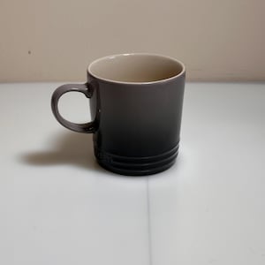 Le Creuset Stoneware Standard Coffee Mug Black Gray Flint ~ 350 ml Coffee Mug Cup ~  NWT