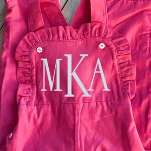 Embroidered Baby Girls Personalized Overalls
