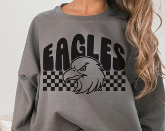 Eagles Sweatshirt, Eagles Mascot Shirts, Womens Eagles Shirts, Eagles Crewneck