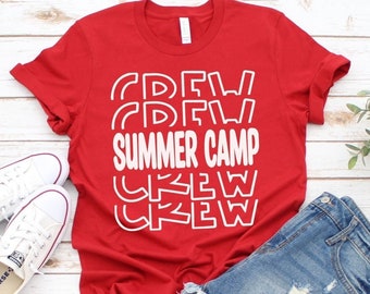 Summer Camp Tshirt, Camp Crew  Shirt, Camping T-shirt, VBS Shirt, Matching Summer Camp Counselor Shirts, Cute Camp Tees
