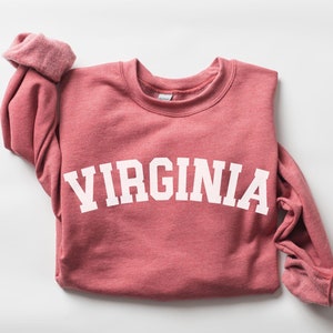 Virginia Sweatshirt, Vintage Virginia Tech Sweater, Virginia Tech Game Day Shirt, Virginia Gifts, VA Crewneck, Virginia Souvenir, VA Shirts