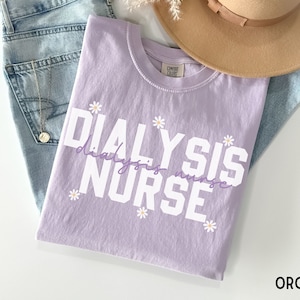 Comfort Colors Dialysis Nurse Shirt, Nephrology Nurse Shirts, Hemodialysis T-Shirts, Dialysis Nurse Gift, Kidney Nurse, Registered Nurse