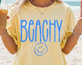 Comfort Colors® Beachy Shirt, Summer Beach Tee, Preppy Beach Life Tshirt, Beach Lover Shirt, Girls Beach Trip Tee, Beach Vacation T-shirt