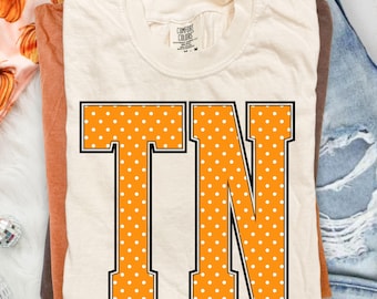 Comfort Colors® Tennessee Shirt, TN Tee, Tennessee Travel Gifts, Preppy Polka Dot Tennessee T-shirts, Tennessee Girls Trip, Nashville TN