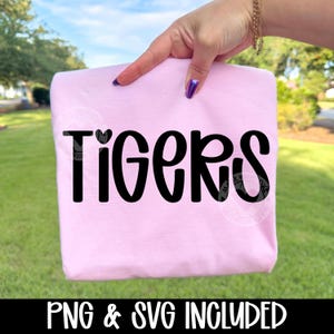Tijgers SVG PNG, T-shirtontwerp tijgers, Tijgers Basketbal, Tijgers Voetbal, Tijgers School-mascotte