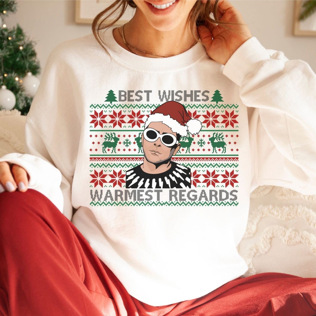 Best Wishes Warmest Regards Ugly Christmas Sweater, Funny Creek