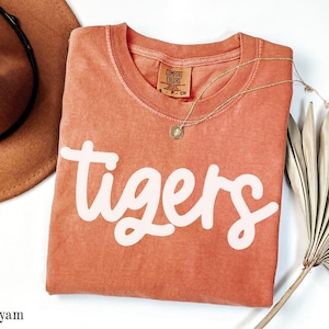 Tigers Shirt, Comfort Colors Tigers Game Day Shirt, Tiger Mascot Shirt, Tigers Game Day Apparel, Teacher Gameday Shirt, Tigers Tailgate