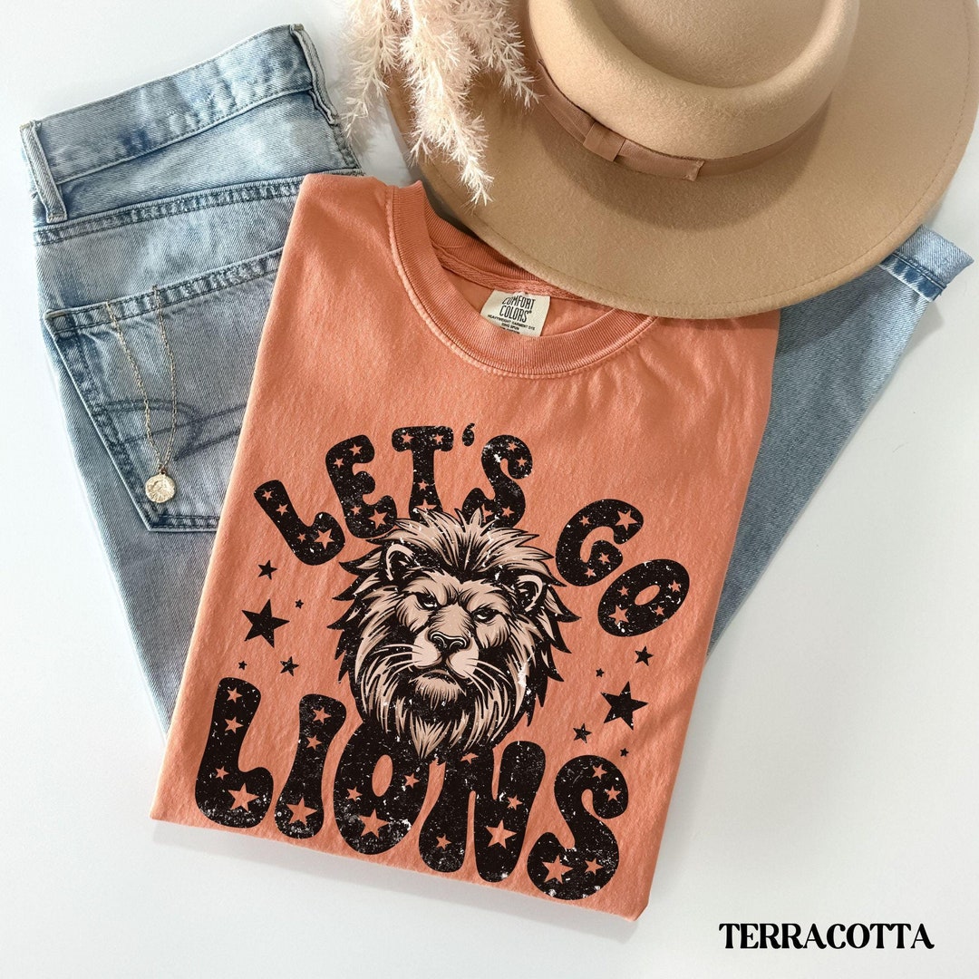 Comfort Colors® Lions Shirt, Lions Game Day T-shirt, Lion Mascot Shirts ...