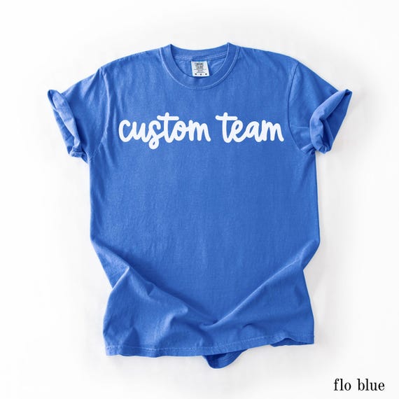 Comfort Colors® Custom Team Shirt, Personalized Team Name Shirt, Custom Mascot Shirt, Game Day Shirt, School Spirit Tee, Custom Sports Shirt