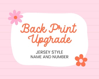 Back Print Upgrade, MUST be purchased with another shirt - this is only for printing on back of shirt