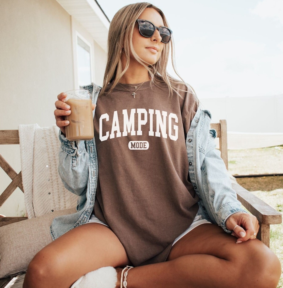 Comfort Colors® Camping Mode Shirt, Family Camping Group Matching T-shirts, Gift for Campe