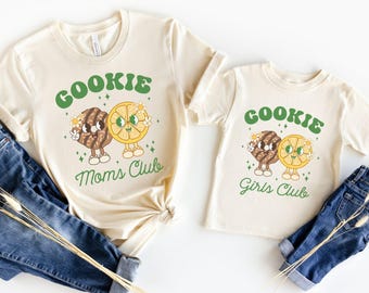 Cookie Dealer Shirt, Scout Cookie Shirts, Cookie Mom Club, Scout Troop Tees, Scout Shirts, Scout Mom Gifts, Cookie Girls Club, Mom and Me