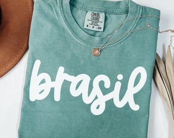 Comfort Colors® Brazil Shirts, Brasil Shirts for Women, Brazil Travel Shirt, Brazil Gifts, Womens Brazil Tshirt, Brazil Trip, Brazil Apparel