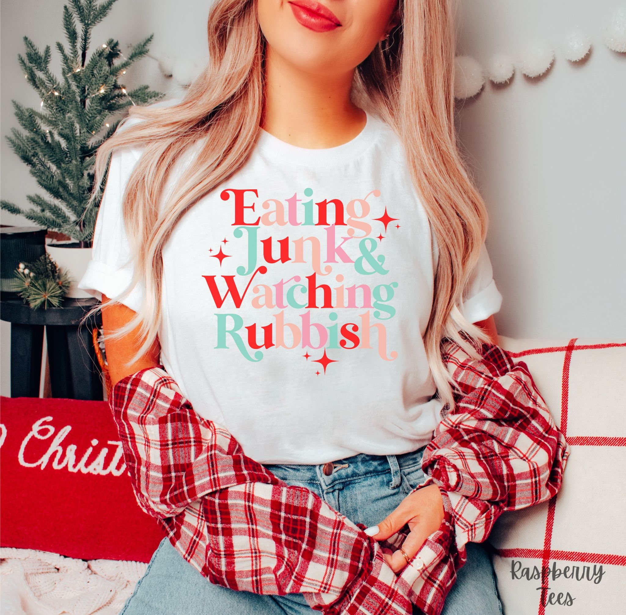 Discover Eating Junk and Watching Rubbish Christmas Sweatshirt