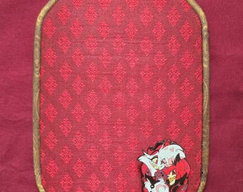 Red Brocade Alastor Inspired Made-To-Order Pin Board