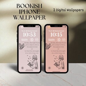 She Has Lived A Thousand Lives, Bookish Phone Wallpaper, iPhone Wallpaper Book Aesthetic , Book Aesthetic Wallpaper, iPhone Digital Download