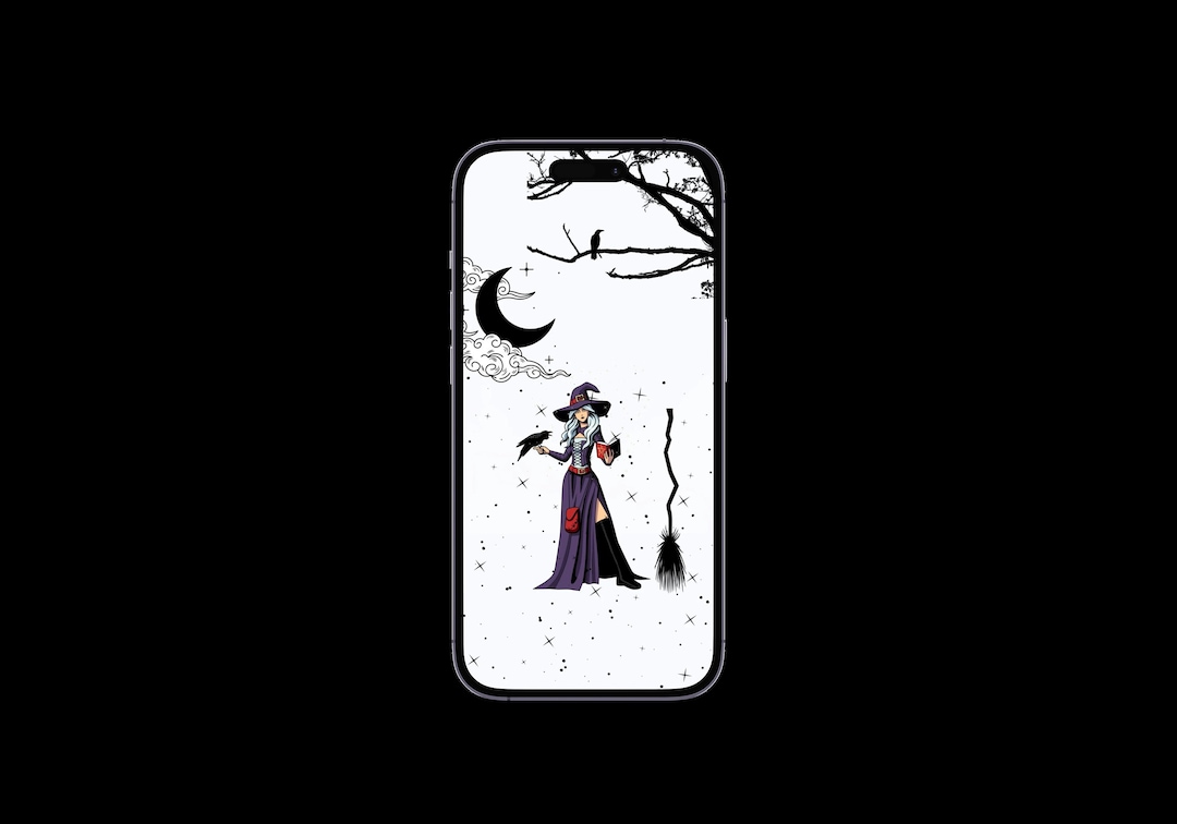 Witchy Phone Wallpaper, Witch Aesthetic, iPhone Wallpaper, Celestial