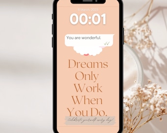 Inspirational iPhone Wallpaper, Daily Affirmations Digital Download, Mental Health and Gentle Reminders Affirmation, Phone Lock Screen