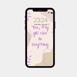 IPhone Wallpaper, Motivational Lockscreen, Cute Aesthetic IPhone Wallpaper, Summer Phone Wallpaper, Positive Affirmation Wallpaper