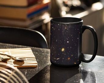 Deep Galaxies Mug | Hubble Space Telescope Deep Field Observation by NASA | Gift for Space Lover