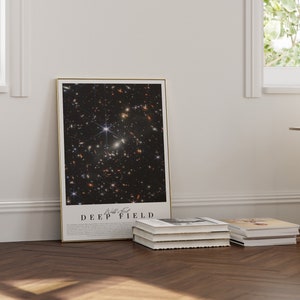 James Webb Deep Field Poster | Thousands of Galaxies Space Photography Print | Chic Astronomy Wall Art | Home Office Space Decor