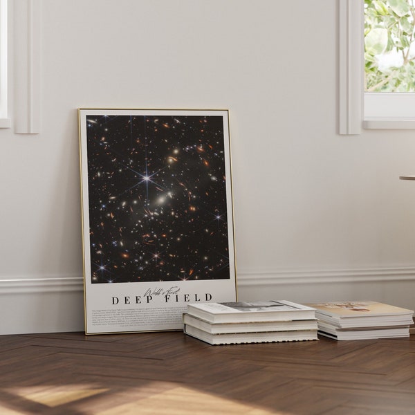 James Webb Deep Field Affiche | Des milliers de galaxies Space Photography Print | | d’art mural d’astronomie chic Décor d’espace de bureau à domicile