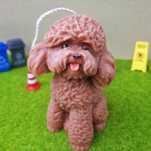 Poodle candle/ dog lover candle/handmade candle/ doggie candle/ puppy candle/ Doodle candle/gift for dog lover/cuttie/home decor/ fun candle